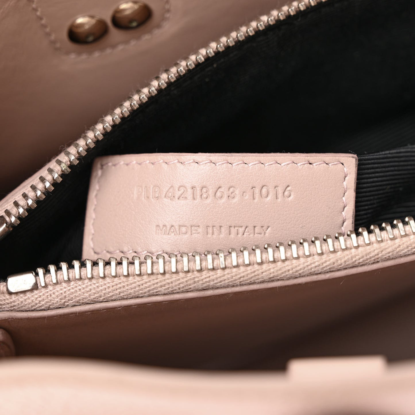Grained Calfskin Topstich Baby Sac De Jour Antique Rose