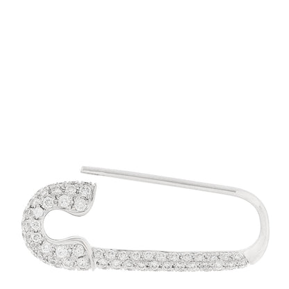 Anita Ko 18K White Gold Diamond Safety Pin Earring 3 of 4