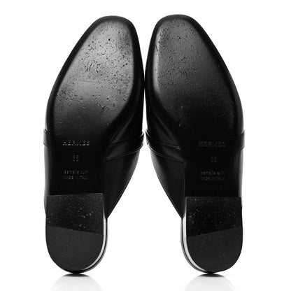 Hermes Goatskin Oz Mules 35 Black 5 of 9