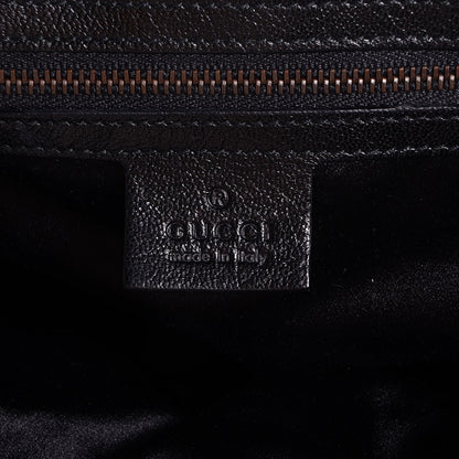 Gucci Leather Metal Bamboo Striped Tote Black 6 of 7