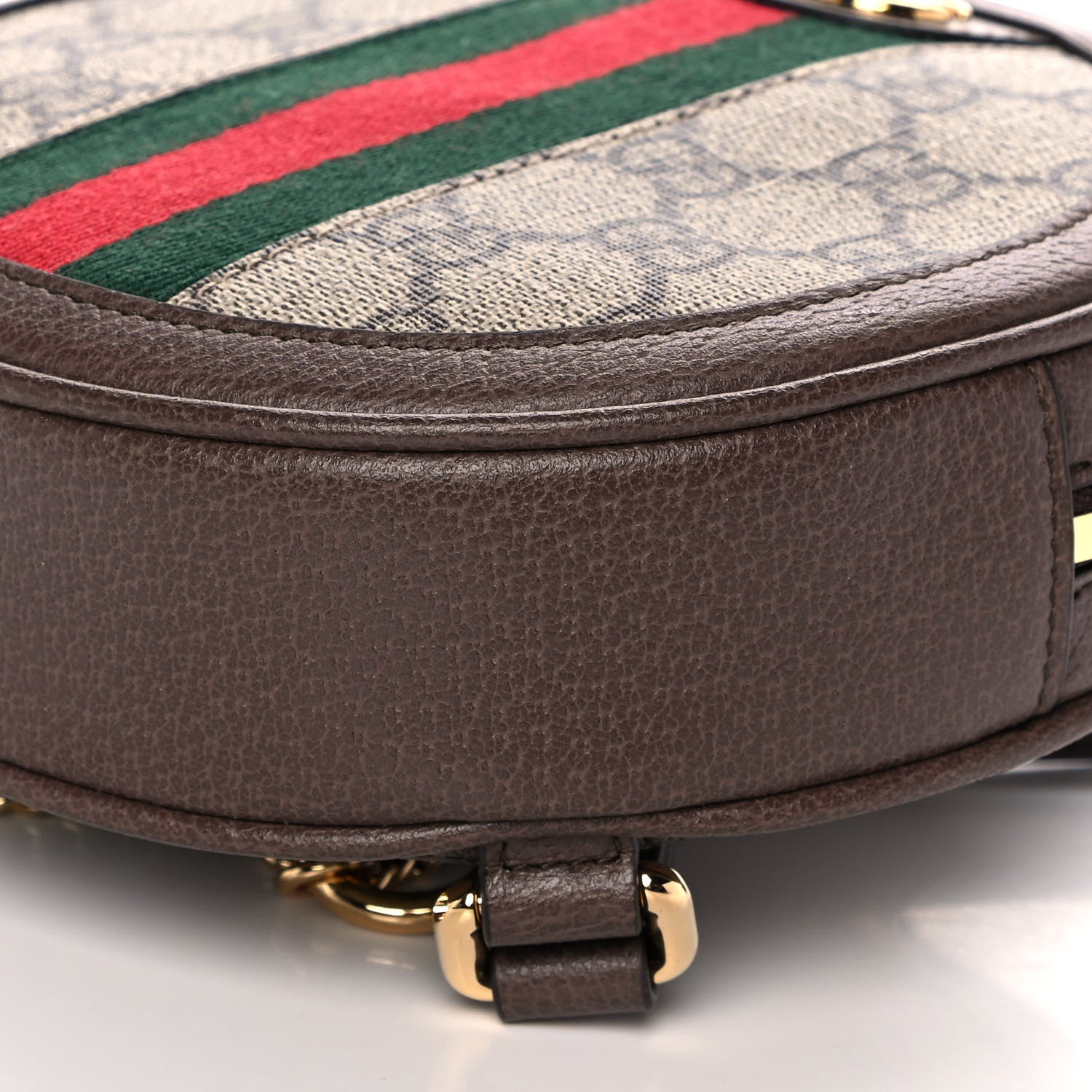 Gucci GG Supreme Monogram Web Mini Ophidia Round Backpack Brown 10 of 11