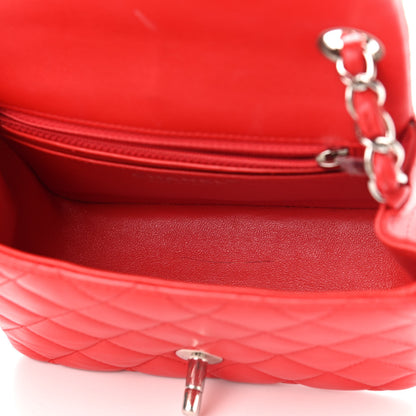 Chanel Lambskin Quilted Mini Square Flap Red 5 of 16