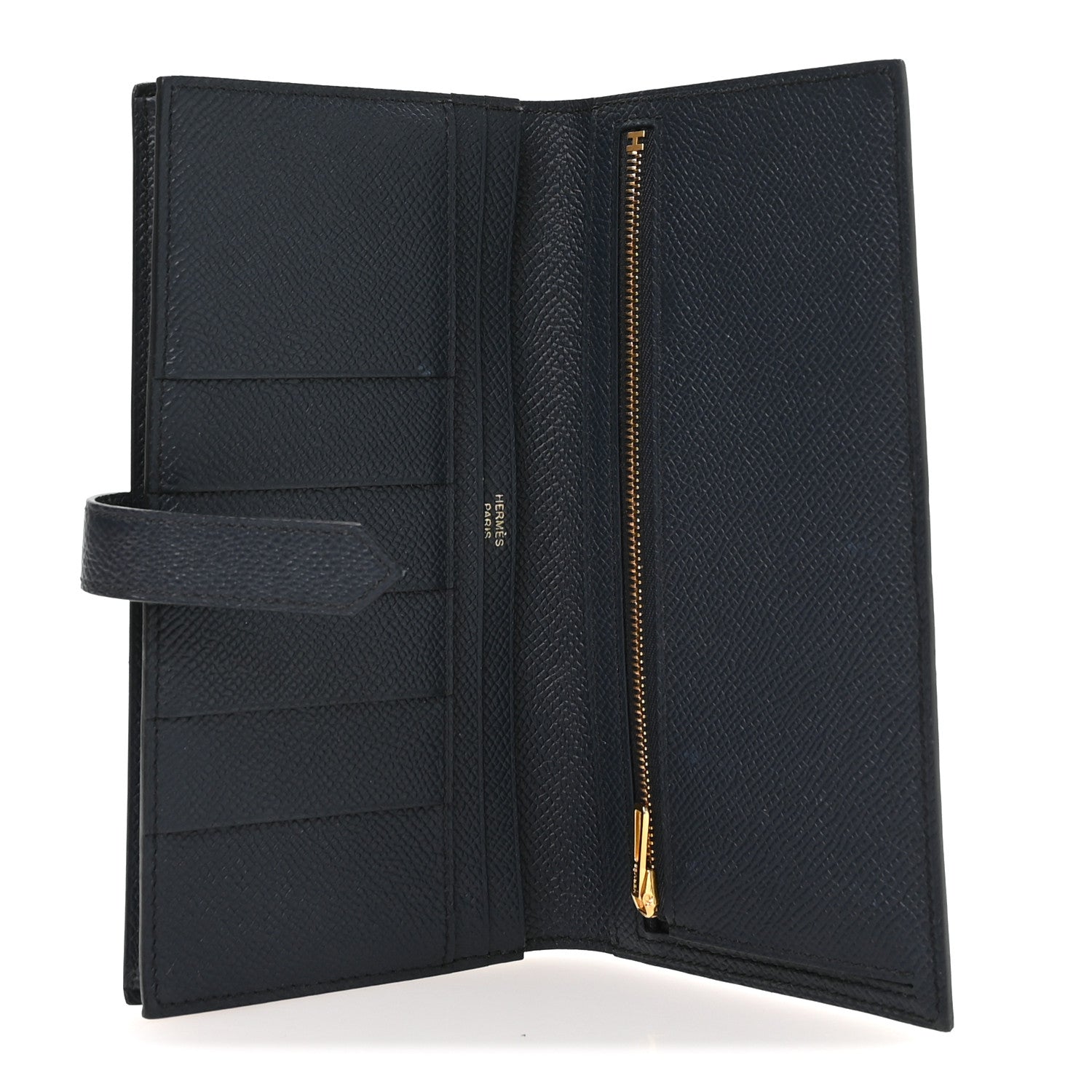 Hermes Epsom Bearn Gusset Wallet Deep Blue 5 of 8