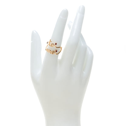 Christian Dior 18K Yellow Gold Ruby Toi Moi Ring 54 6.75 2 of 4