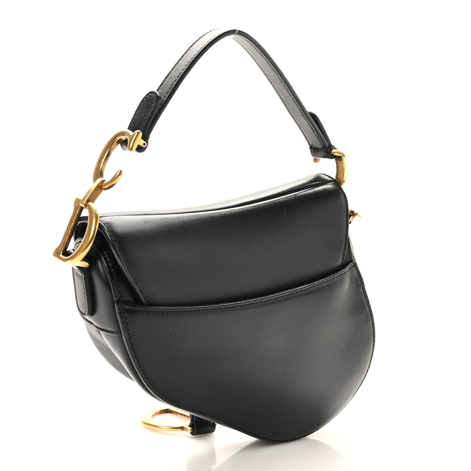 Christian Dior Calfskin Mini Saddle Bag Black 3 of 8
