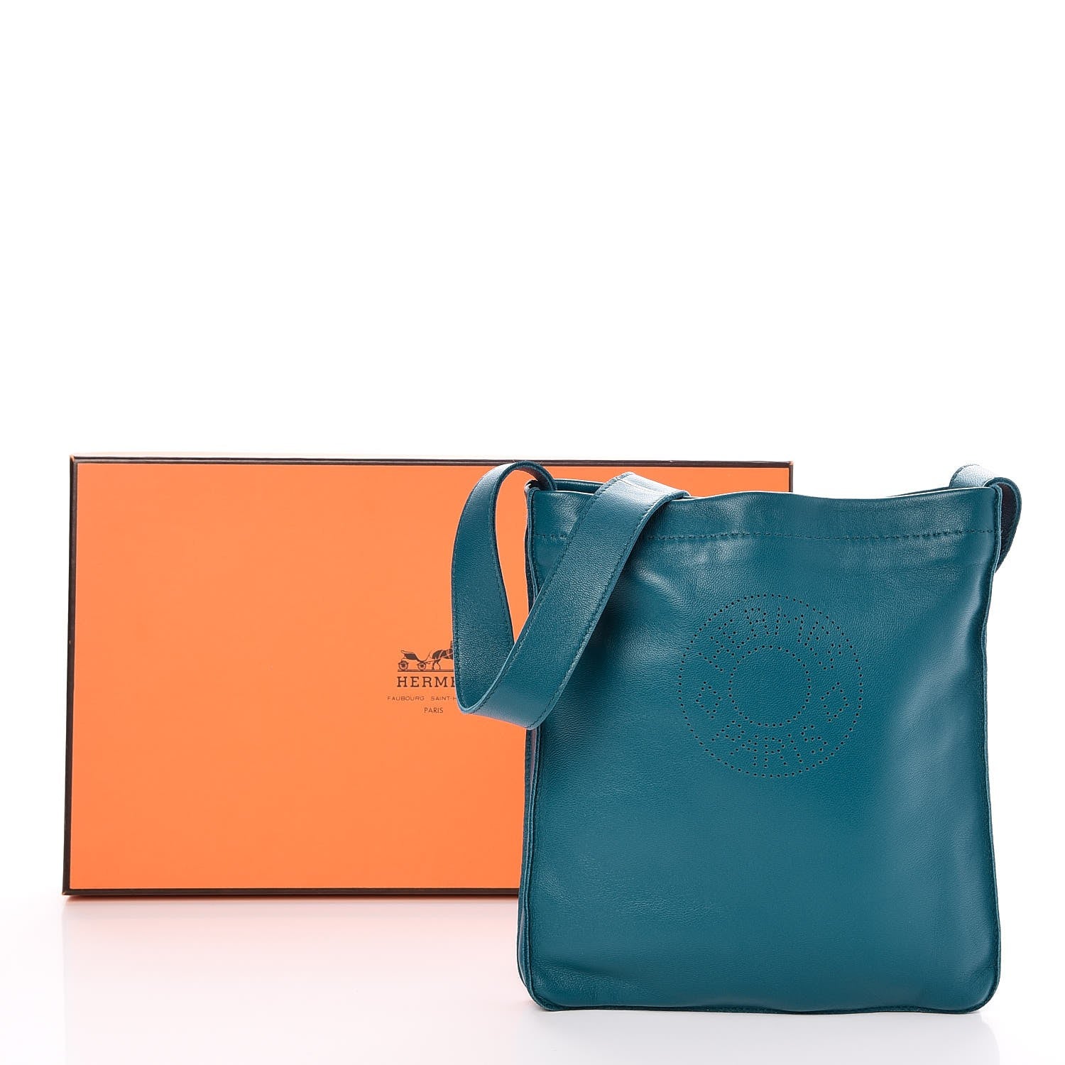 バッグ HERMES Tout-Doux Lambskin Shoulder Bag Hermes Lambskin Toudou Perfore Crossbody Bag Bleu Azteque 242784