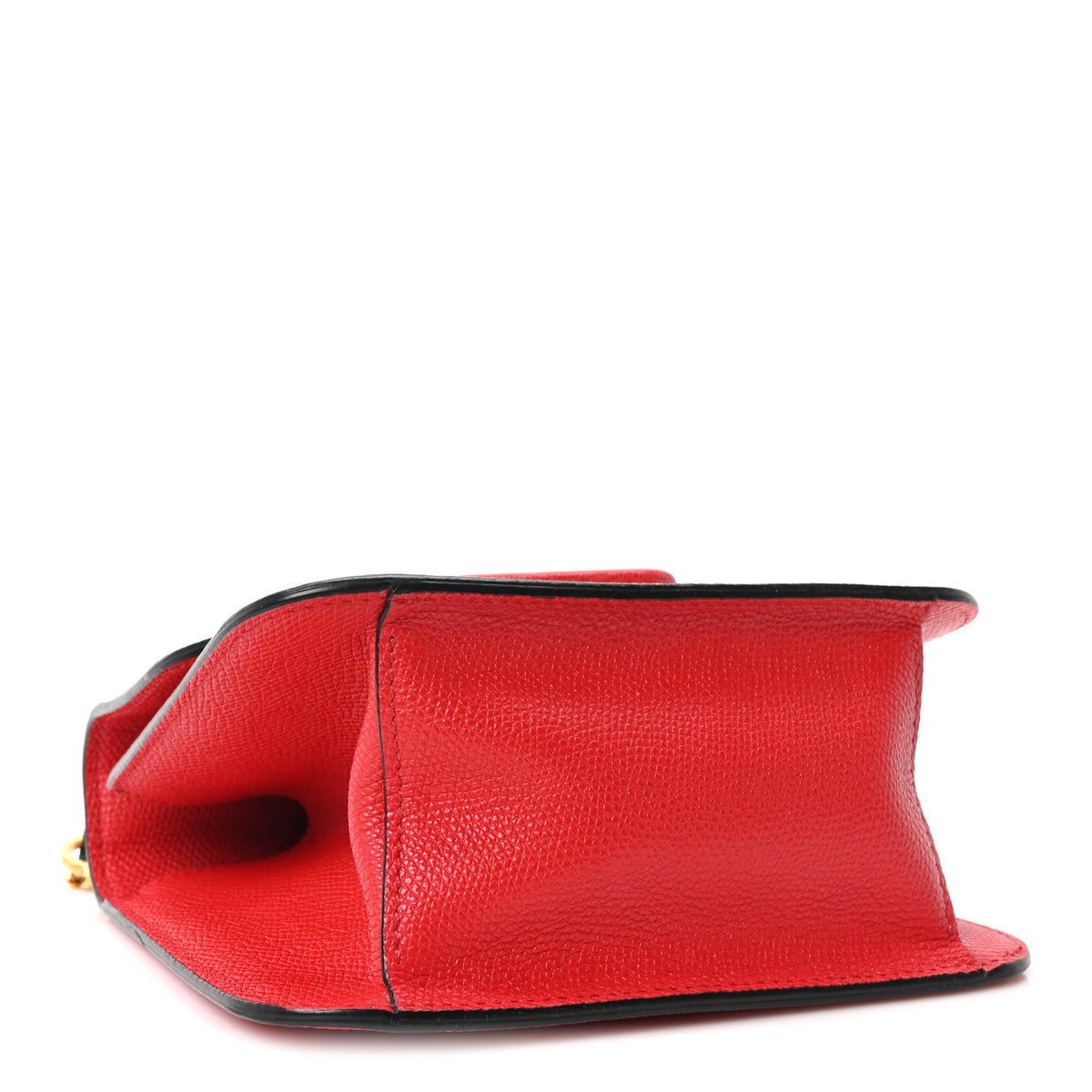 Grained Calfskin Small VSling Shoulder Bag Red