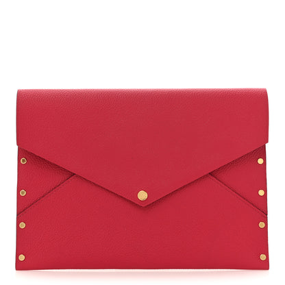 Louis Vuitton Cuir Rivets Enveloppe Fuchsia 1 of 7