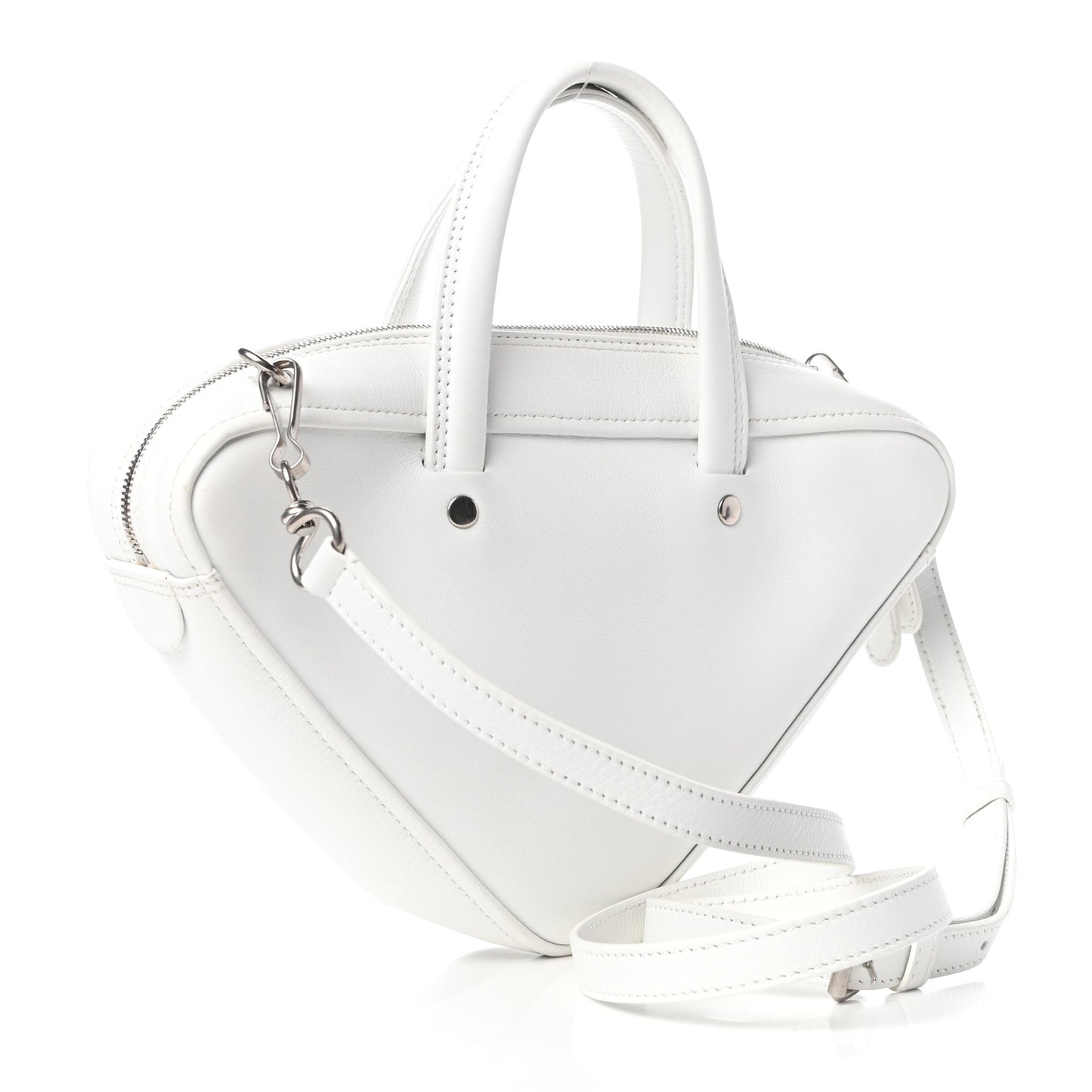 Calfskin XS Triangle Duffle White