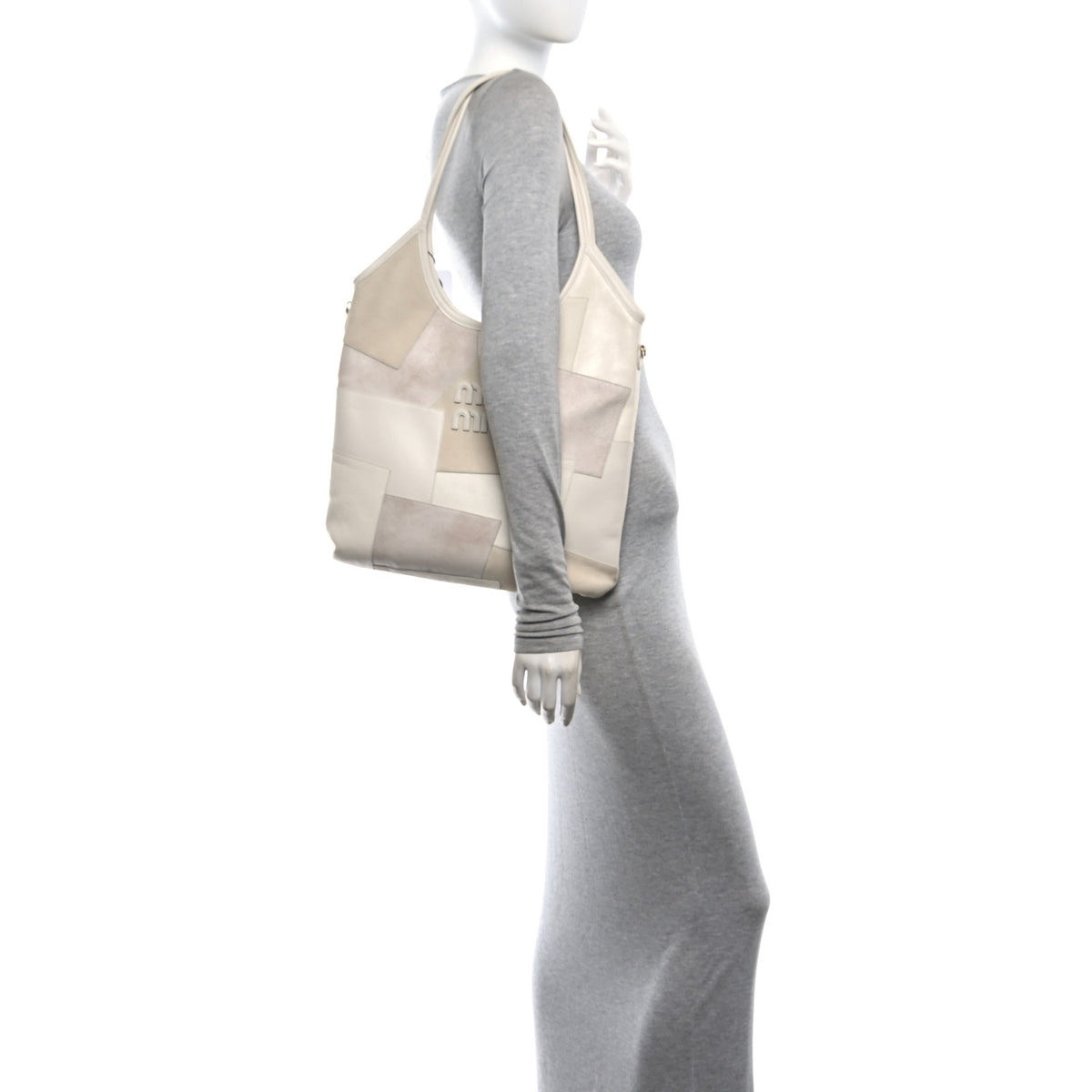 Nappa Patchwork Ivy Bag  Chalk White