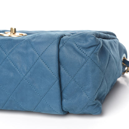 Chanel Iridescent Calfskin Large Chic Quilt Flap Dark Blue 10 of 12