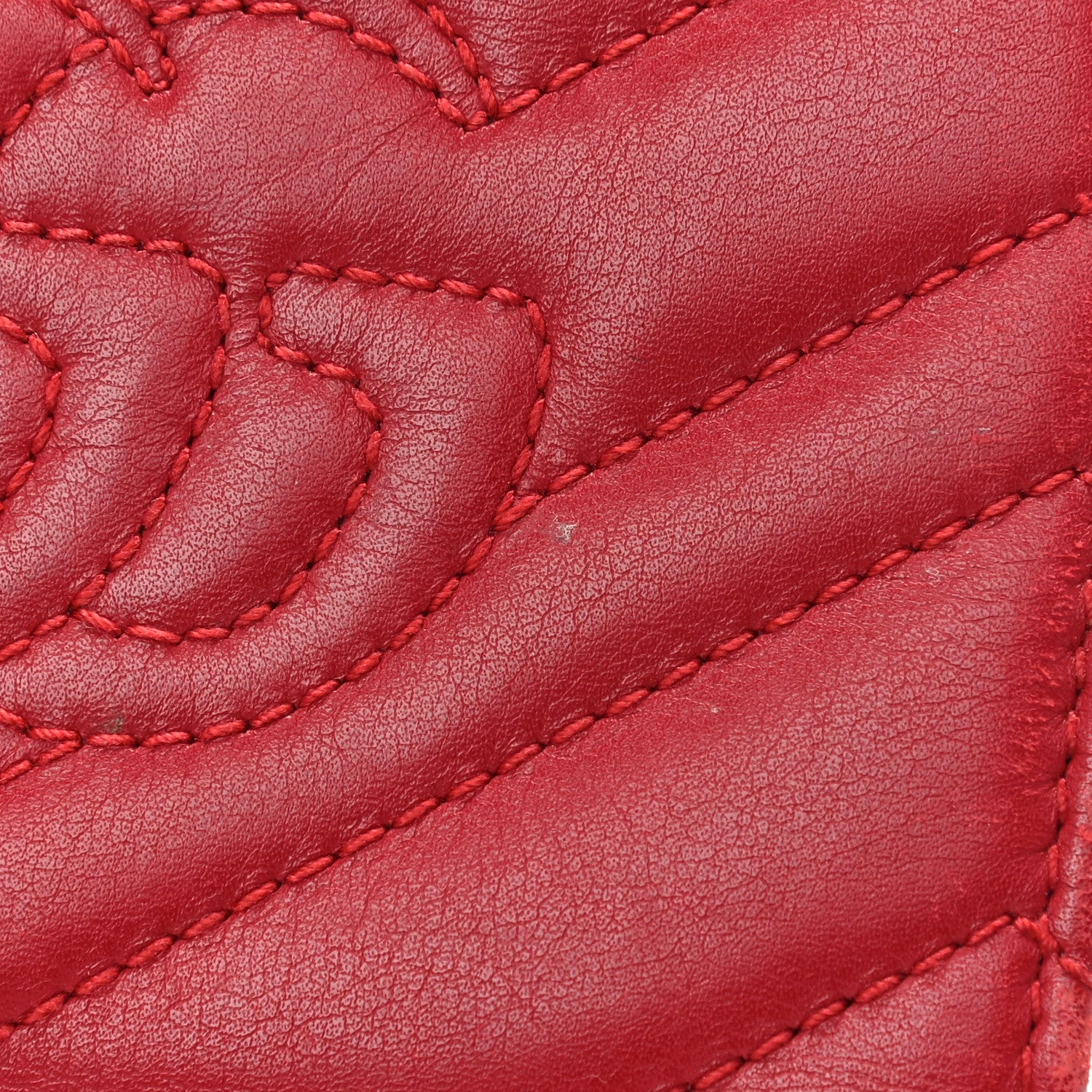 Gucci Calfskin Matelasse GG Marmont Wallet Hibiscus Red 16 of 16