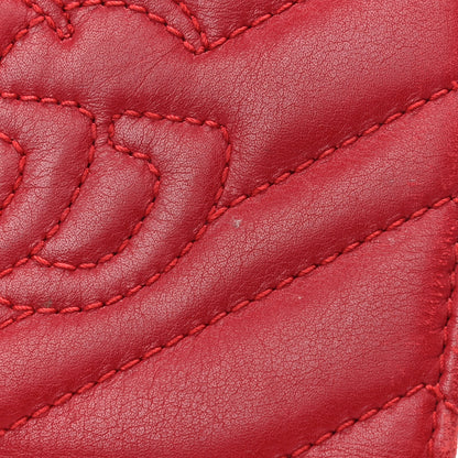Gucci Calfskin Matelasse GG Marmont Wallet Hibiscus Red 16 of 16