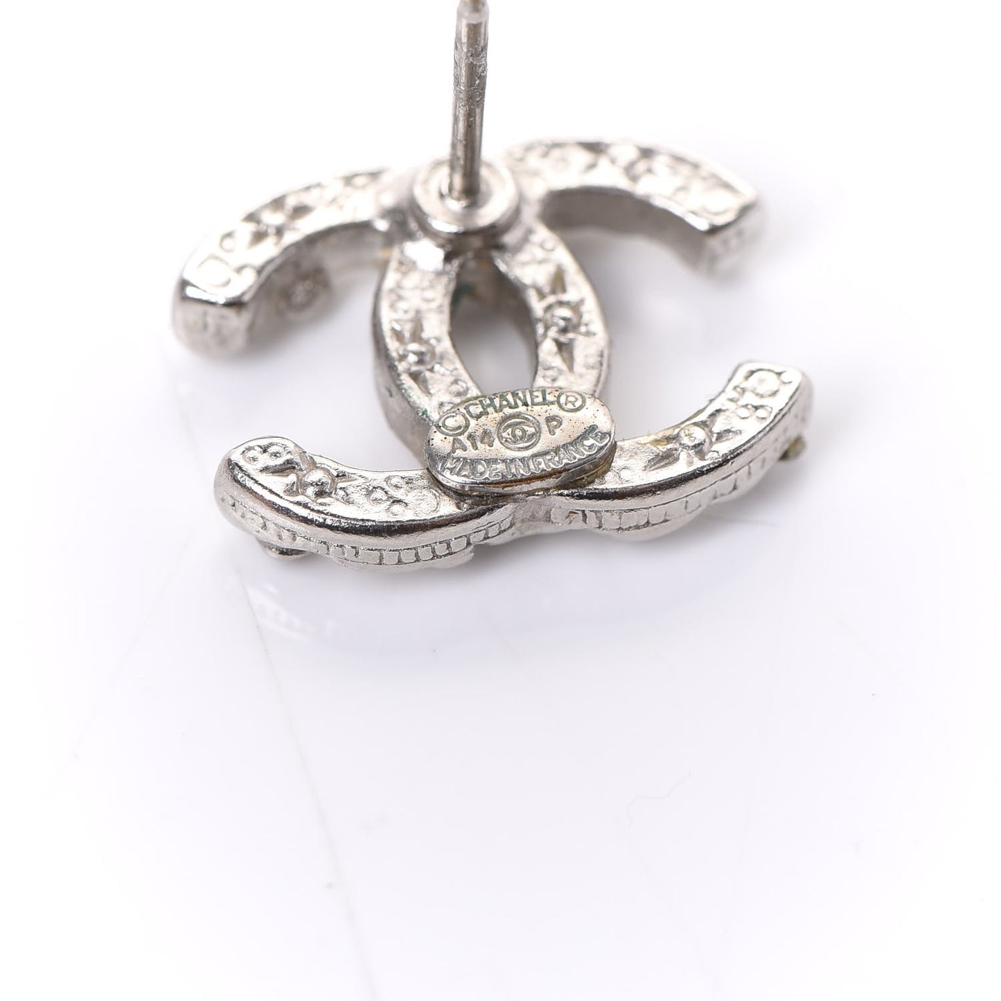 Crystal CC Earrings Silver