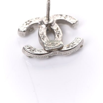Chanel Crystal CC Earrings Silver 4 of 5