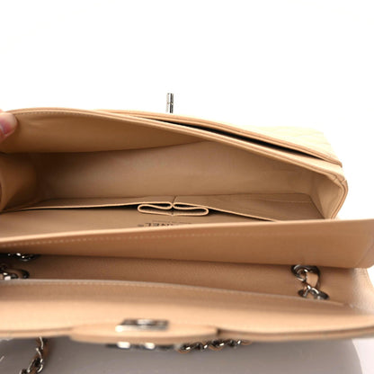 Chanel Caviar Quilted Medium Double Flap Beige 6 of 11