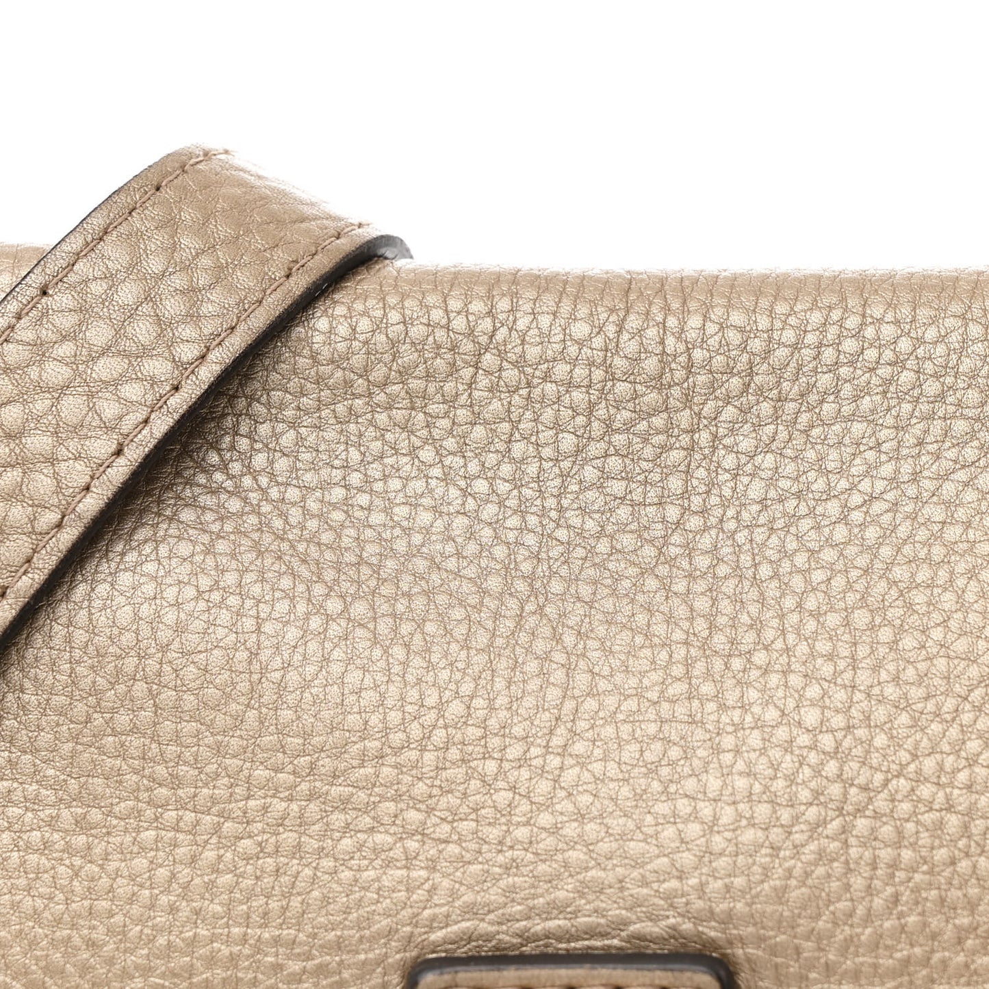 Monogram Calfskin Medium Bella Flap Bag Beige Ebony Champagne