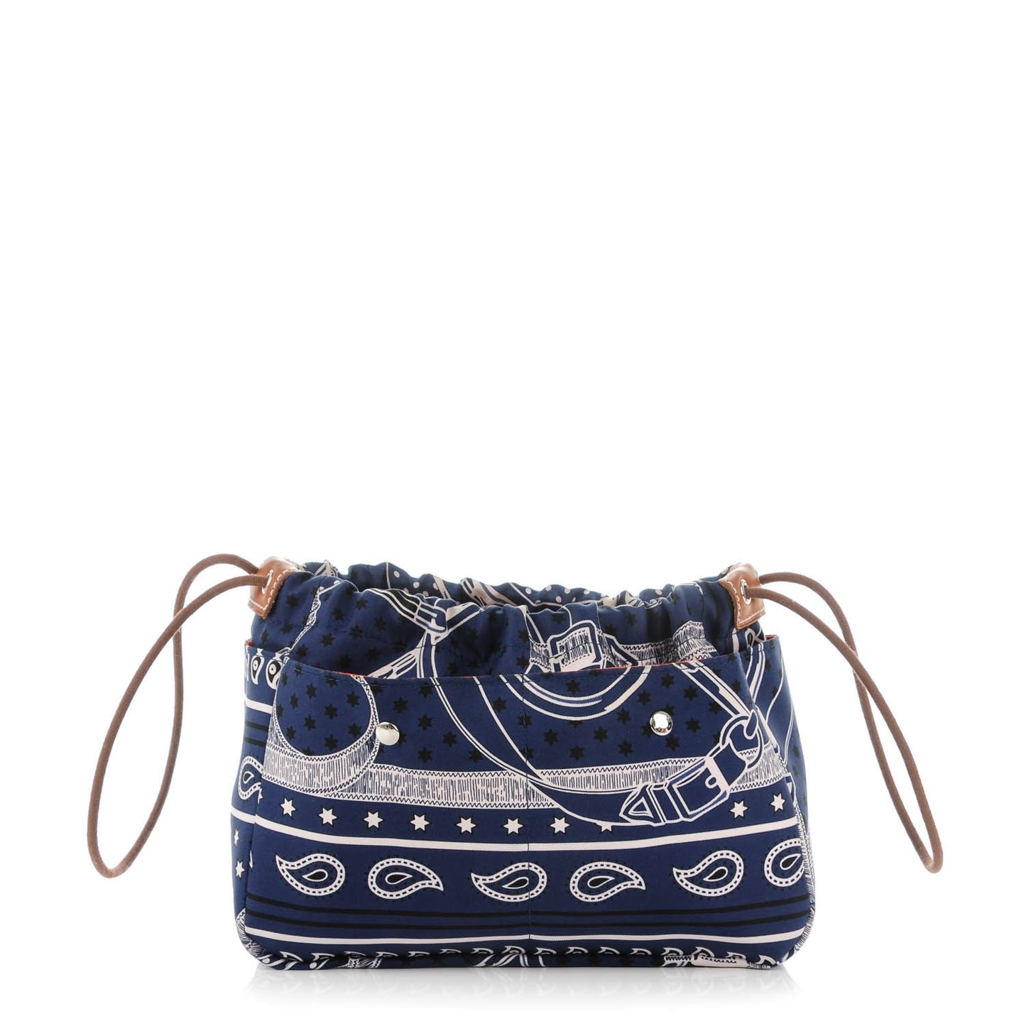 Barenia Silk Eperons d'Or Fourbi 20 PM Pouch Fauve Bleu Nuit