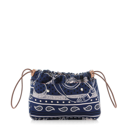 Hermes Barenia Silk Eperons d'Or Fourbi 20 PM Pouch Fauve Bleu Nuit 1 of 8