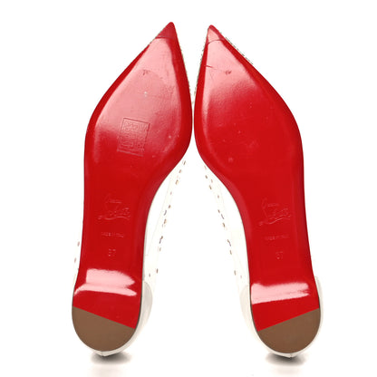 Christian Louboutin PVC Specchio Degrastrass Flats 37 White 6 of 8