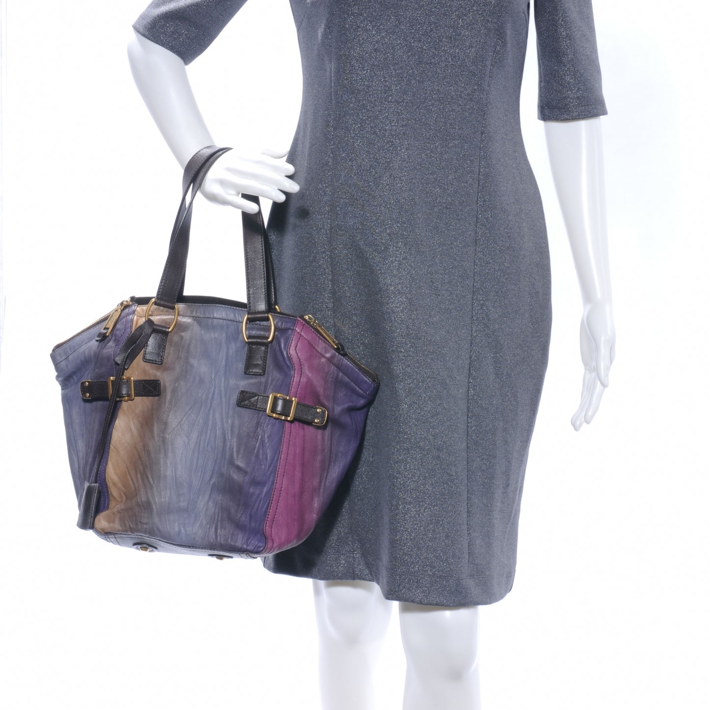 Leather Ombre Downtown Tote Multicolor