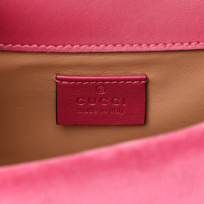 Gucci Velvet Crystal Mini Bee Broadway Shoulder Bag Light Raspberry Rose 6 of 16