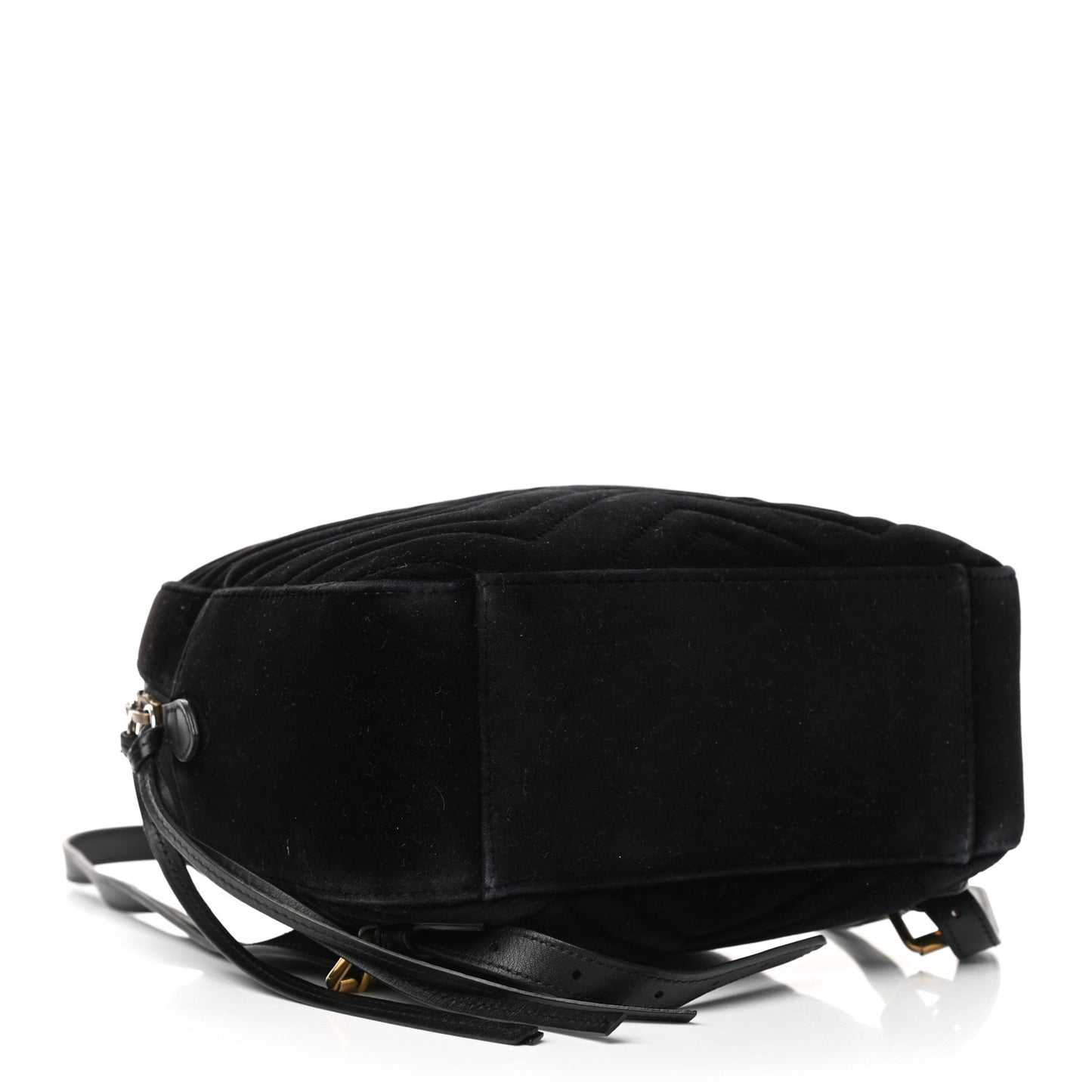 Velvet Matelasse GG Marmont Dome Backpack Black