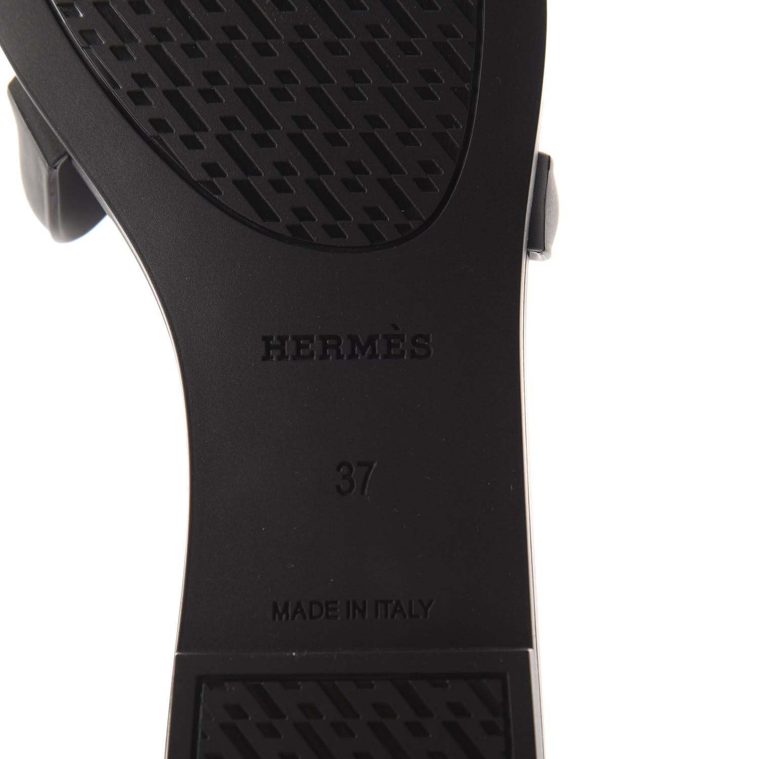 Hermes Rubber Aloha Sandals 37 Black 7 of 10