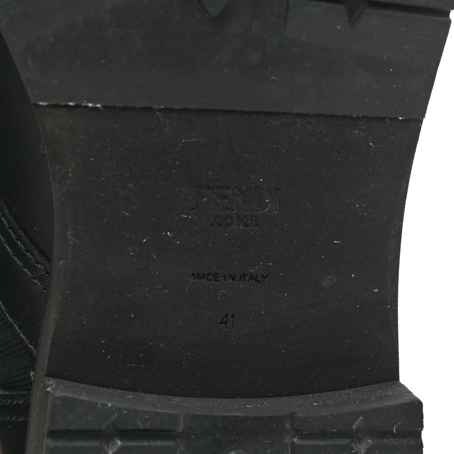 Fendi Calfskin Stretch Fabric Rockoko Biker Boots 41 Tobacco Black Marino 6 of 10