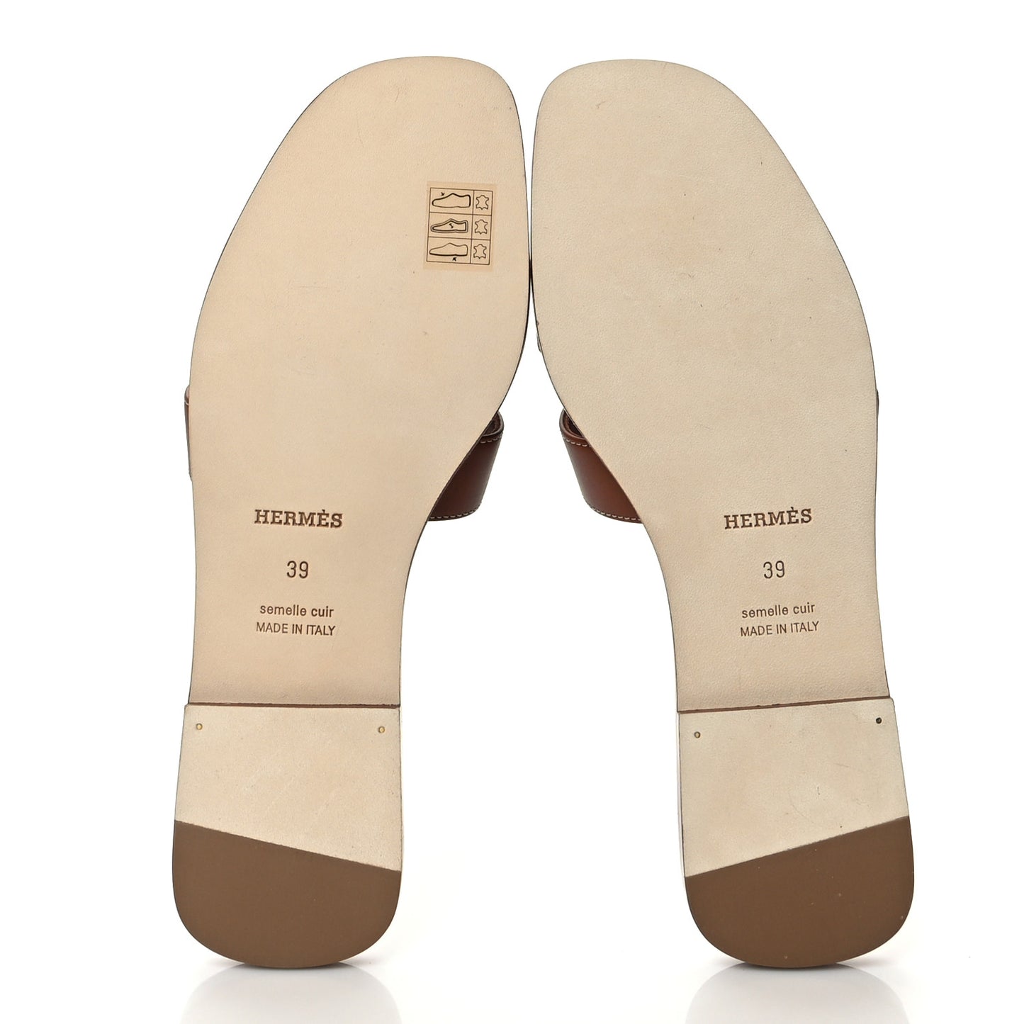 Box Calfskin Oran Sandals 39 Gold