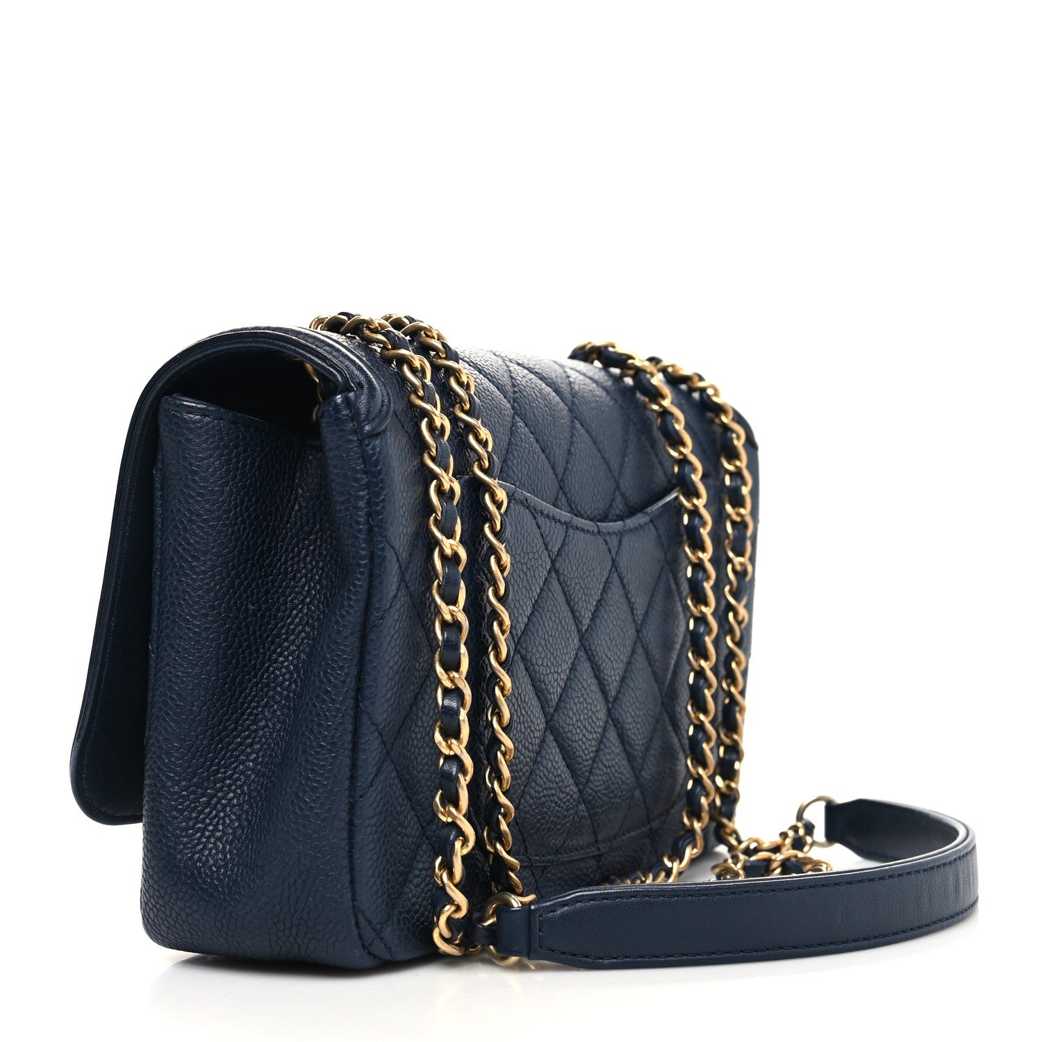 Chanel Caviar Quilted Small CC Filigree Flap Navy 3 of 12