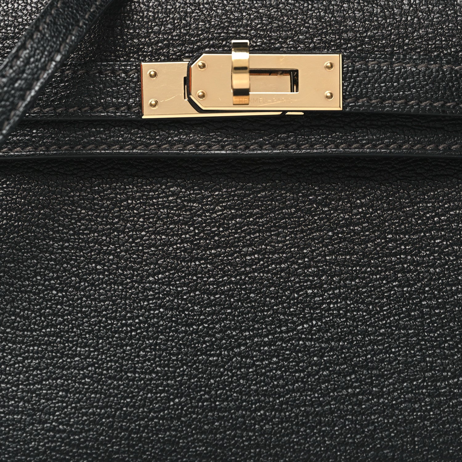 Hermes Chevre Mysore Horseshoe Mini Kelly Sellier 20 Black Rose Mexico 8 of 11