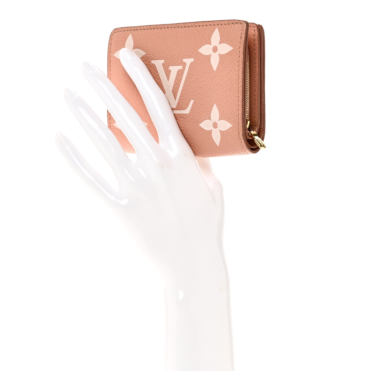 Louis Vuitton Empreinte Monogram Giant Clea Wallet Rose Trianon Creme 2 of 9