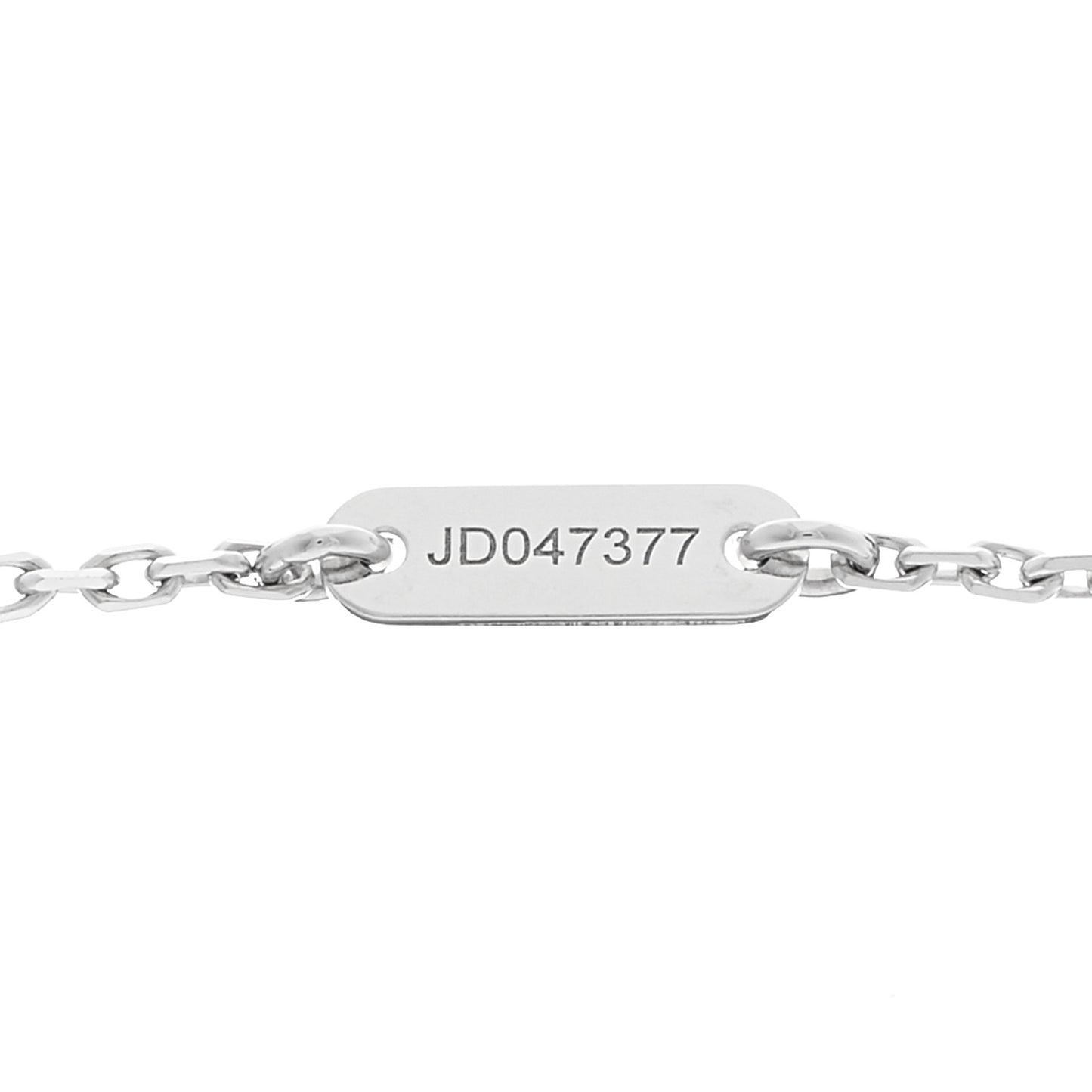 18K White Gold Diamond Sweet Alhambra Pendant Necklace