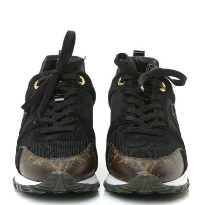 Louis Vuitton Suede Monogram Run Away Sneakers 38 Black 3 of 12
