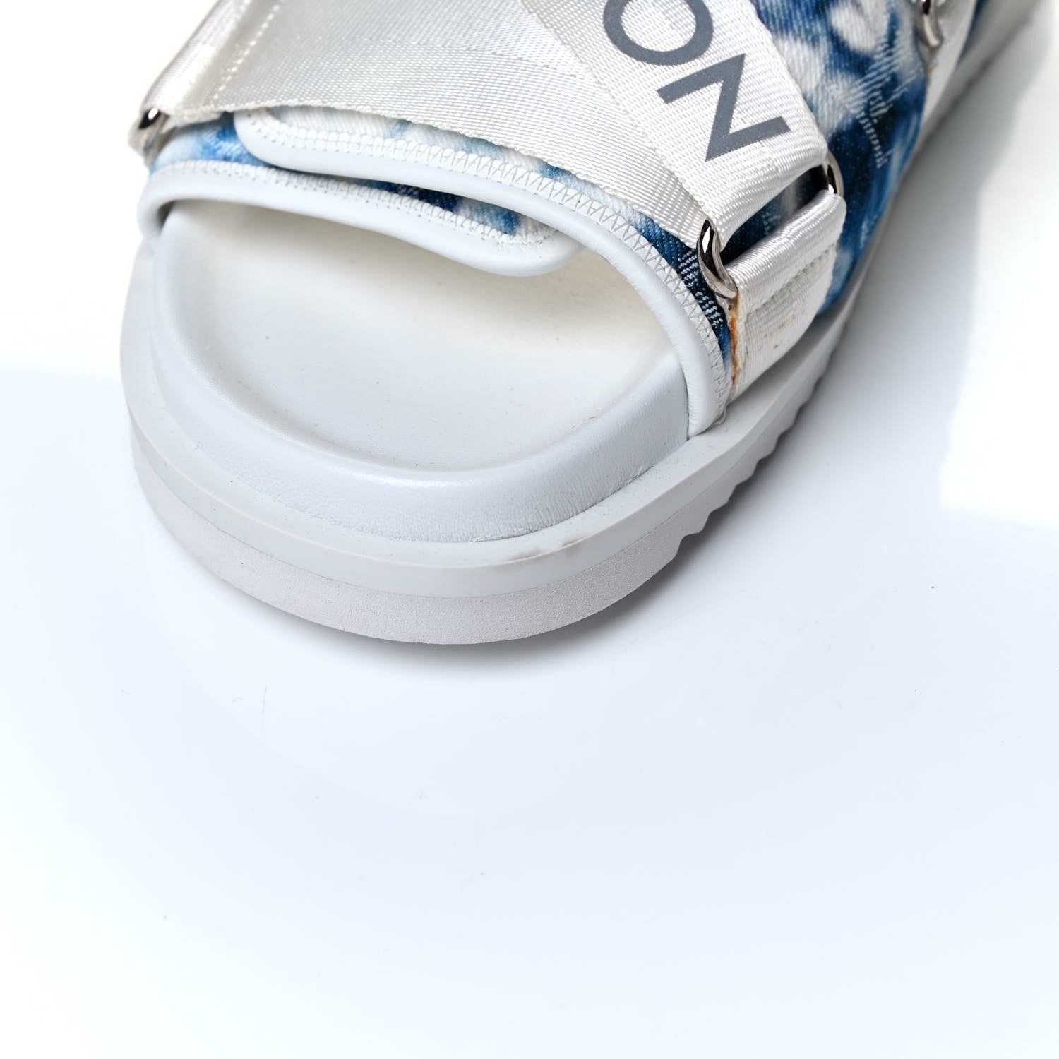 Louis Vuitton Denim Monogram Tie Dye Mens Honolulu Mules 7.5 Marine 6 of 6