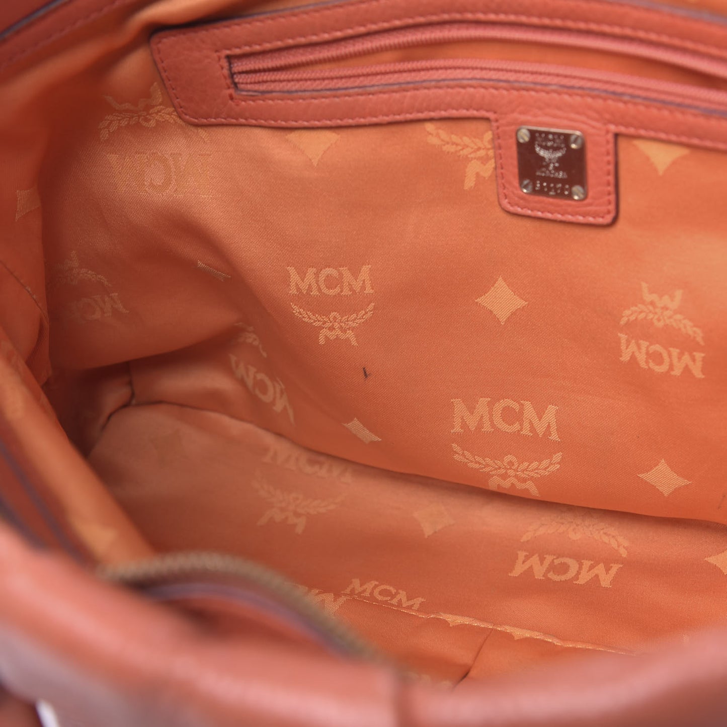 Calfskin Ottomar Monogram Tote Hot Coral