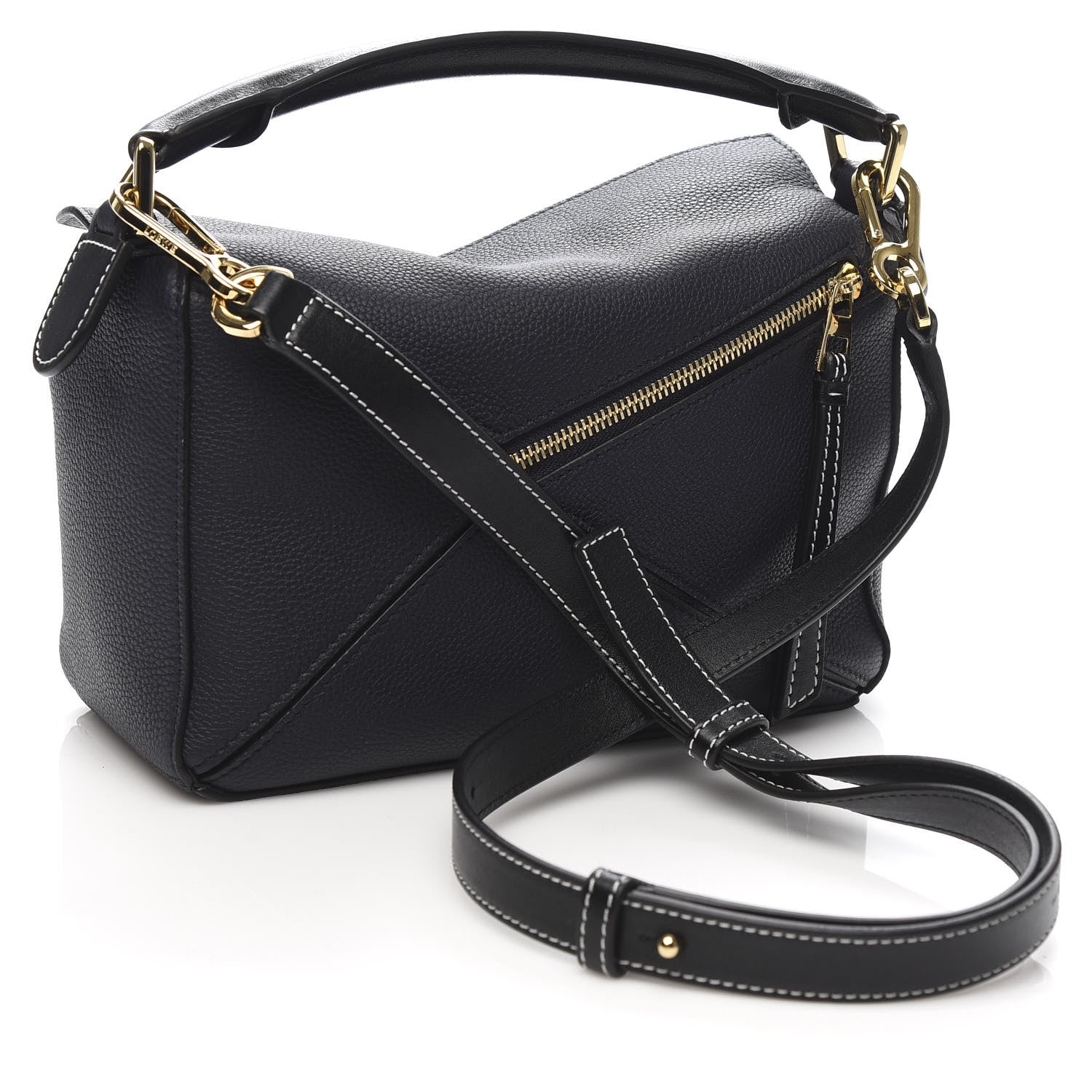 Loewe Calfskin Small Puzzle Bag Midnight Blue Black 3 of 9