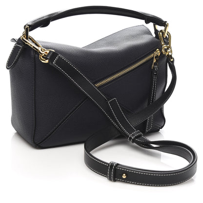 Loewe Calfskin Small Puzzle Bag Midnight Blue Black 3 of 9