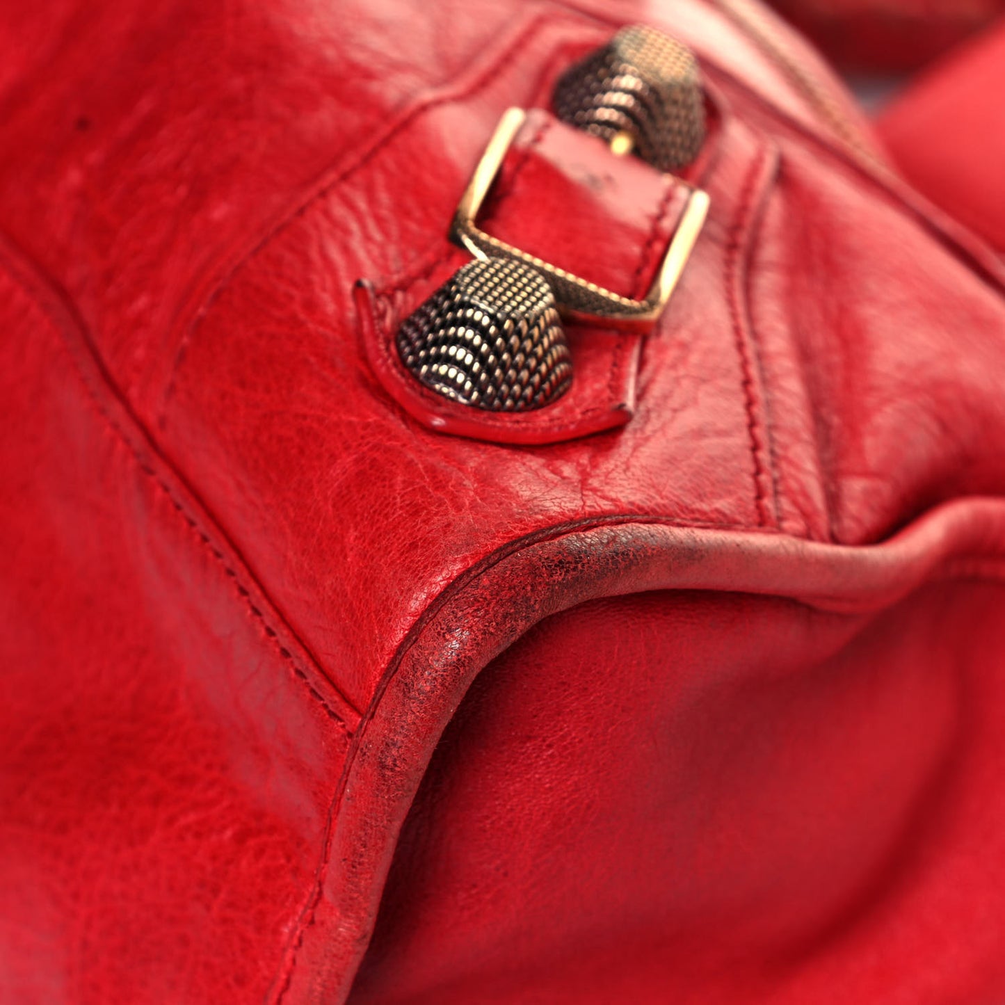 Agneau Giant 21 Rose Gold Hardware City Rouge Coquelicot