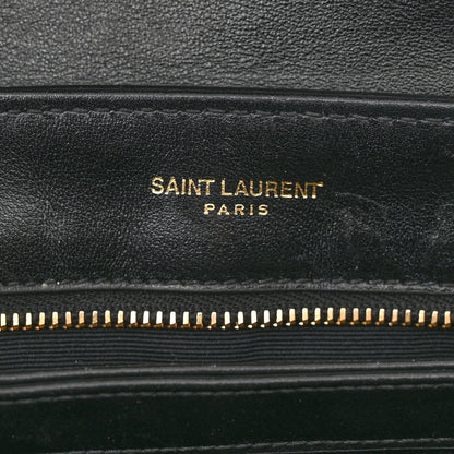 Saint Laurent Calfskin Y Quilted Monogram Toy Loulou Crossbody Bag Black 6 of 13