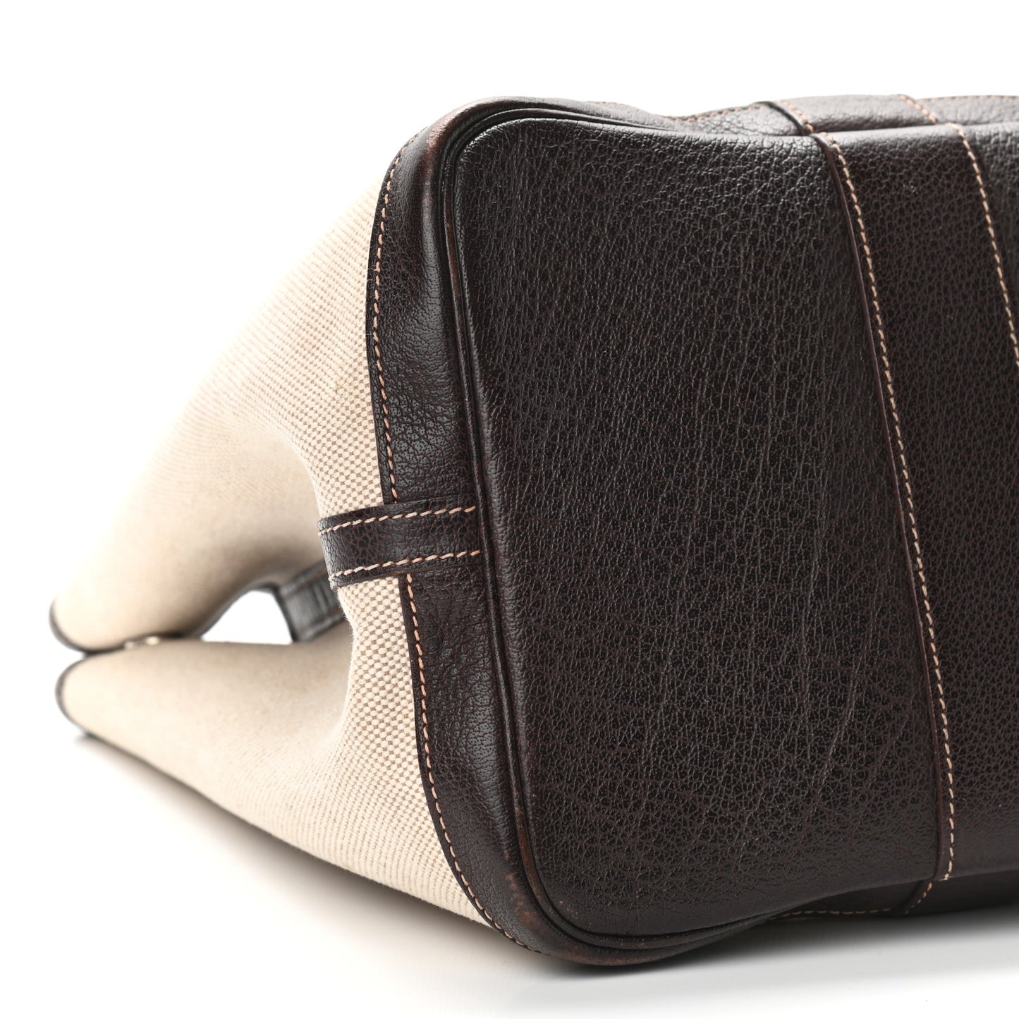 Toile Buffle Gala Garden Party Tote 36 MM Marron Fonce