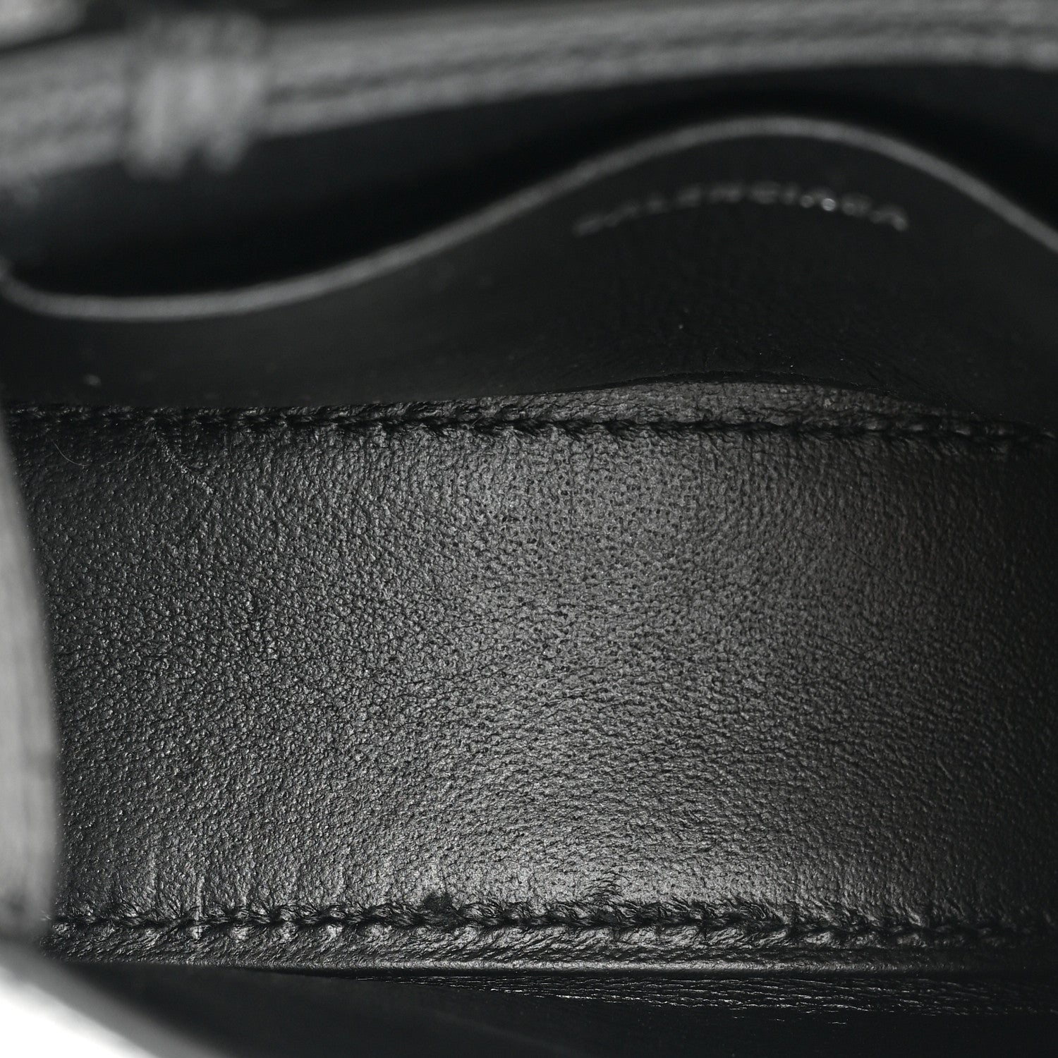 Balenciaga Grained Calfskin Hourglass Top Handle Bag Mini Black 5 of 11