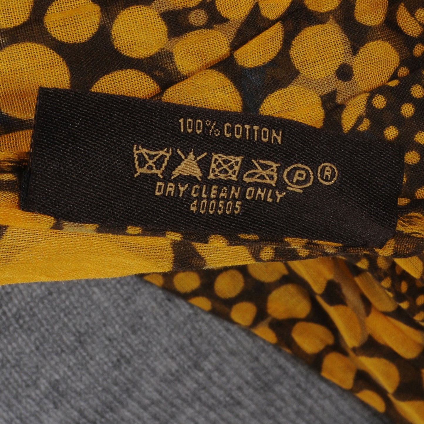 Cotton Monogram Kusama Infinity Dots Pareo Scarf Yellow