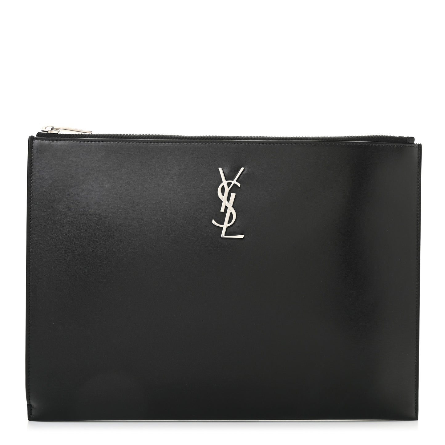Calfskin Classic Monogram Zipped Tablet Holder Black