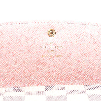 Louis Vuitton Damier Azur Emilie Wallet Rose Ballerine 7 of 12