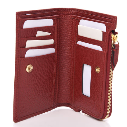 Gucci Dollar Calfskin GG Marmont Zipped Wallet Hibiscus Red 5 of 8