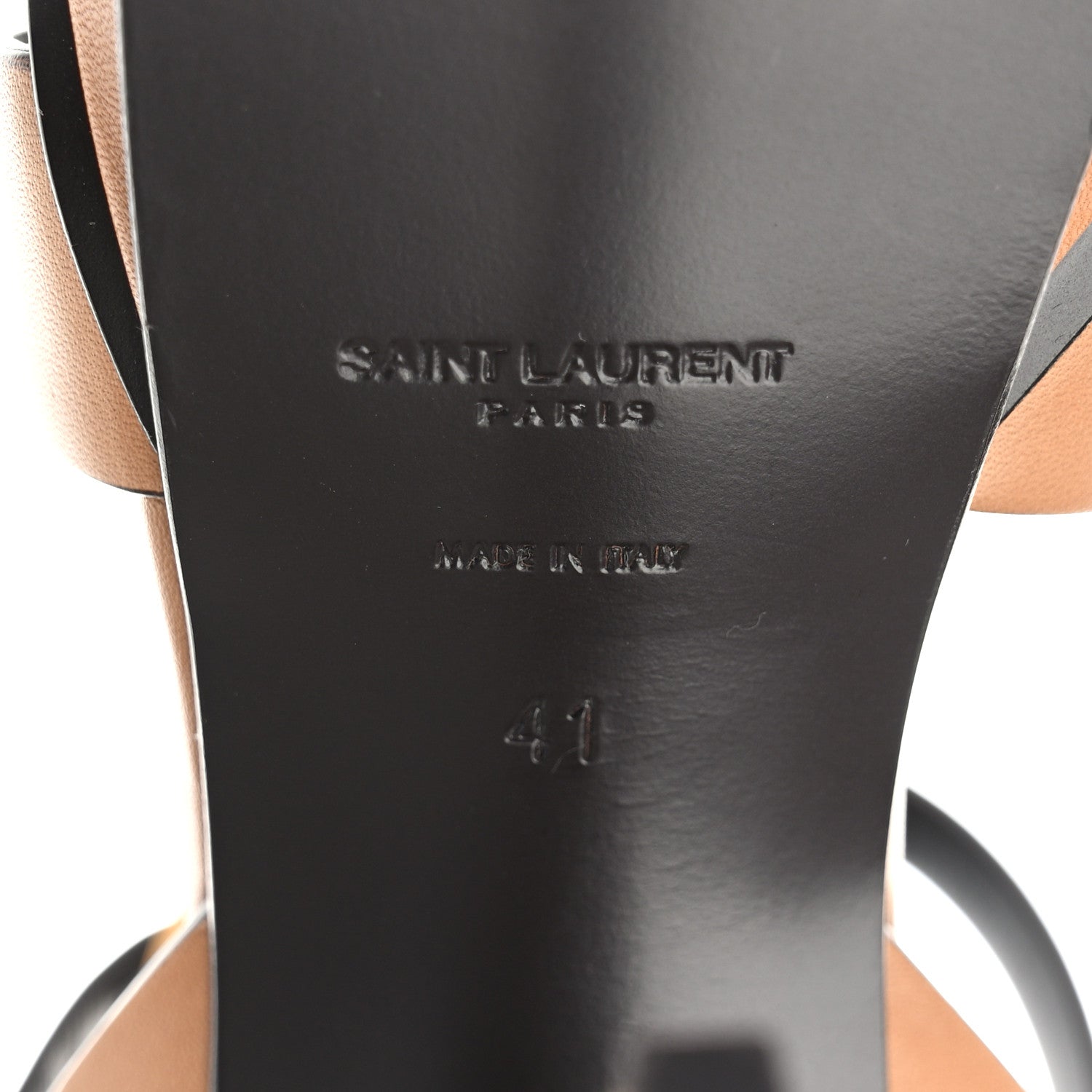 Saint Laurent Calfskin Tribute 105 Platform Sandals 41 Gold Brown 6 of 14