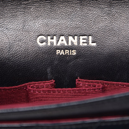 Chanel Lambskin Quilted Medium Double Flap Bijoux Chain Black 6 of 17