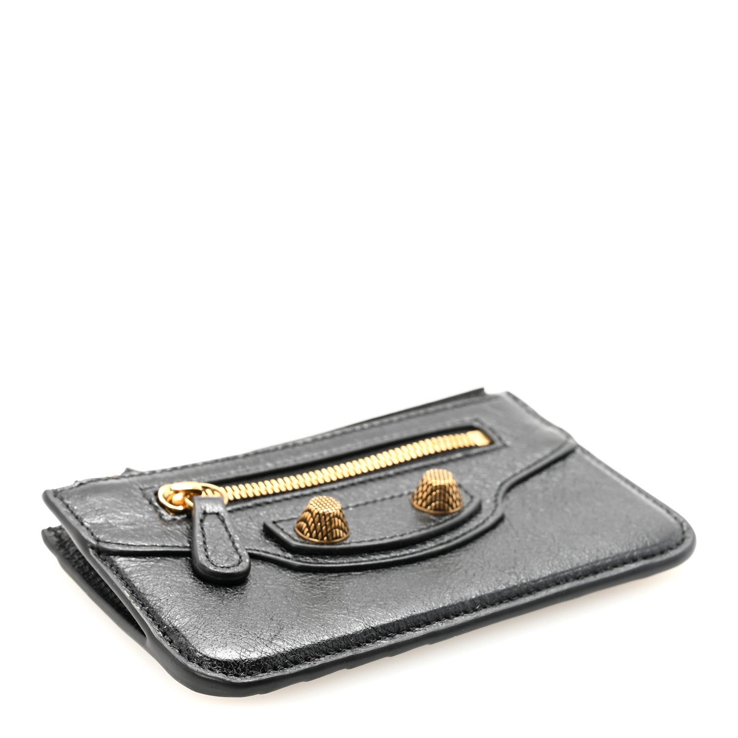 Balenciaga Agneau Le Cagole Coin Card Holder Black 1800903